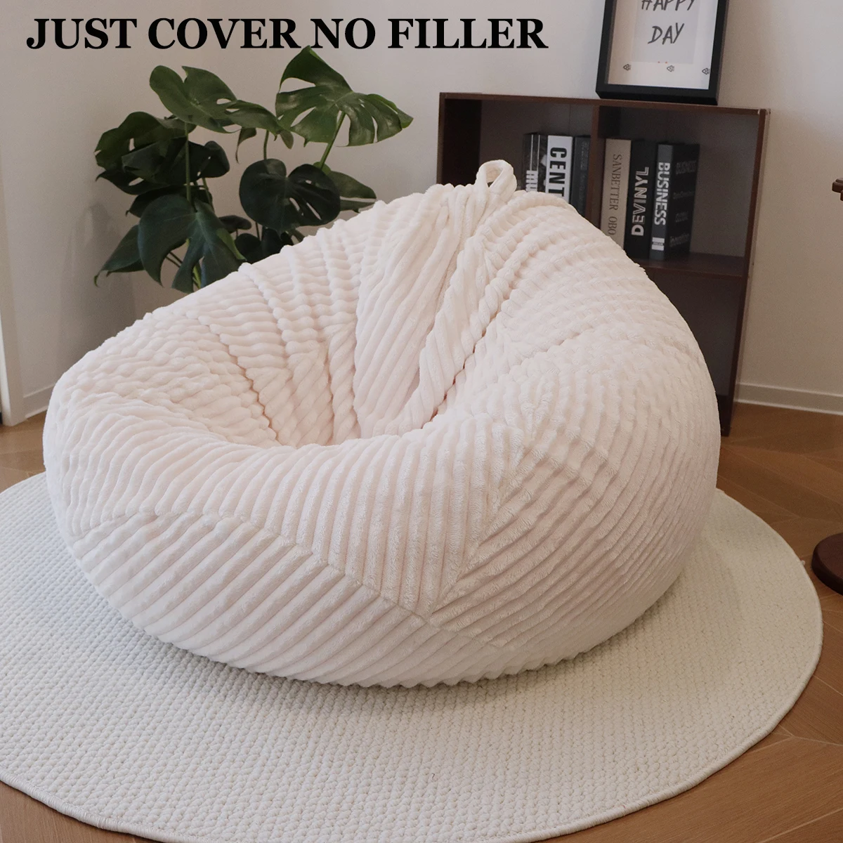 Bean Bag Cover Without Filler Just Cover Bean Bags Chair No Filling Stuffed Animal Storage Washable Soft Plush Sofa Cover