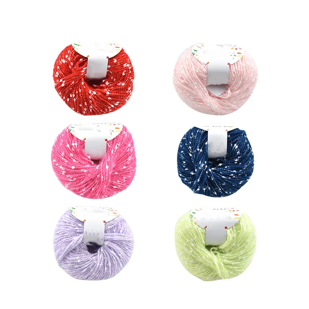 6 لفة الطفل غزل القطن غزل الحياكة اليدوية لينة سميكة دائم للسترات القبعات والأوشحة شالات الكروشيه DIY مختلط اللون #6