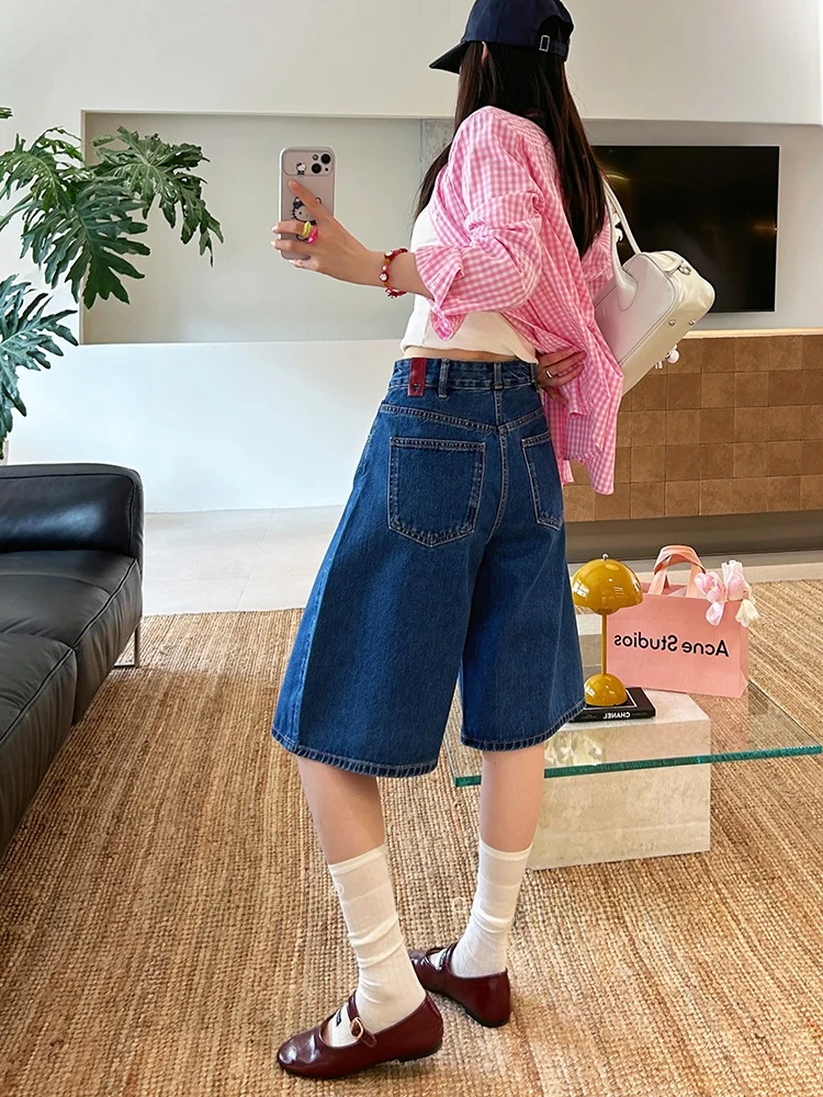 

High Waist Wide Leg Denim Jeans Loose Fit Slimming No Stretch Blue Spring 2026 Women's Premium Comfortable Commute Sle