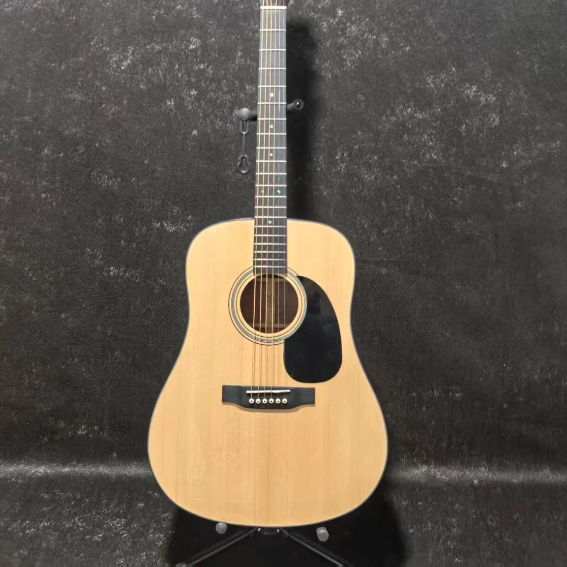 D18 Akustikgitarre mit massiver Decke aus Picea Asperata, handgefertigt, exquisite Verarbeitung, Schutzplatte, individuell anpassbar, kostenloser Versand