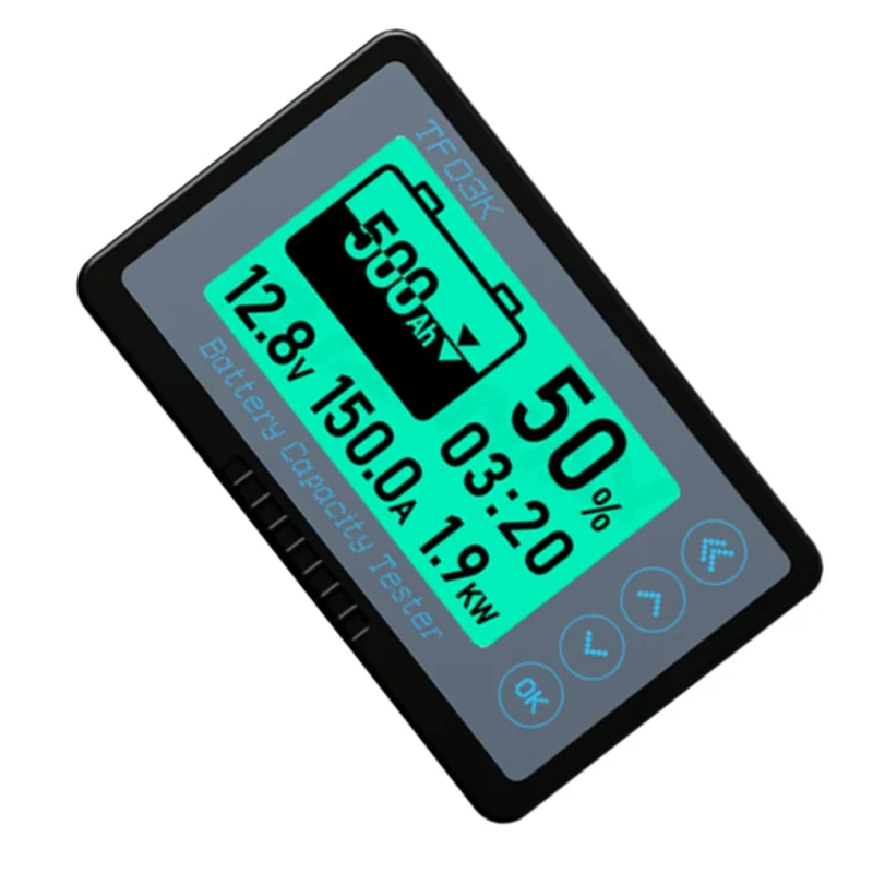 

A03F-Тестер напряжения и тока Измеритель мощности аккумулятора для мониторинга заряда, напряжения и мощности общего автомобильных аккумуляторов