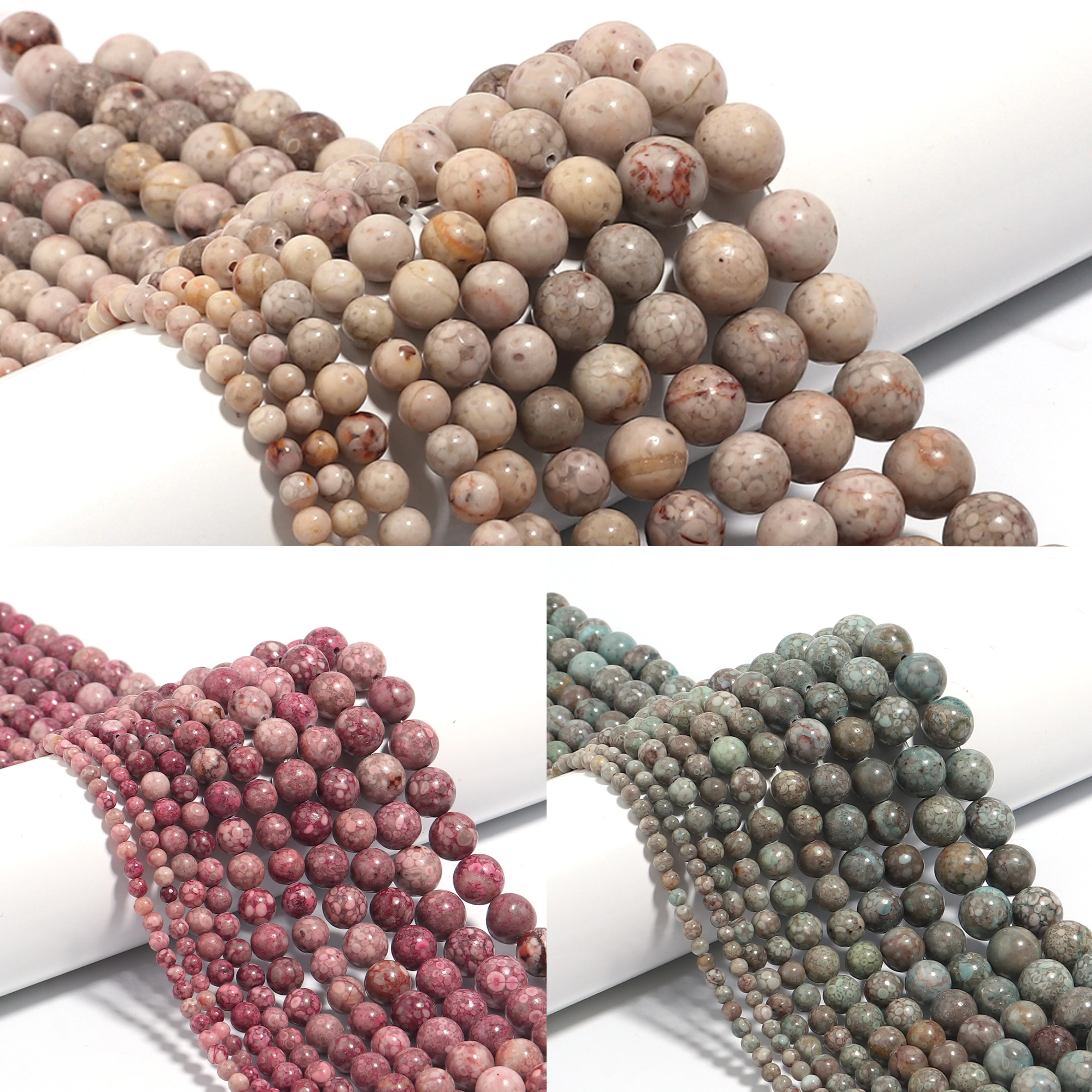 1 strand/Lot Natural Maifan Stone Beads Round Jades Loose Spacer Bead for Jewelry Making DIY Bracelet Necklace Accessories