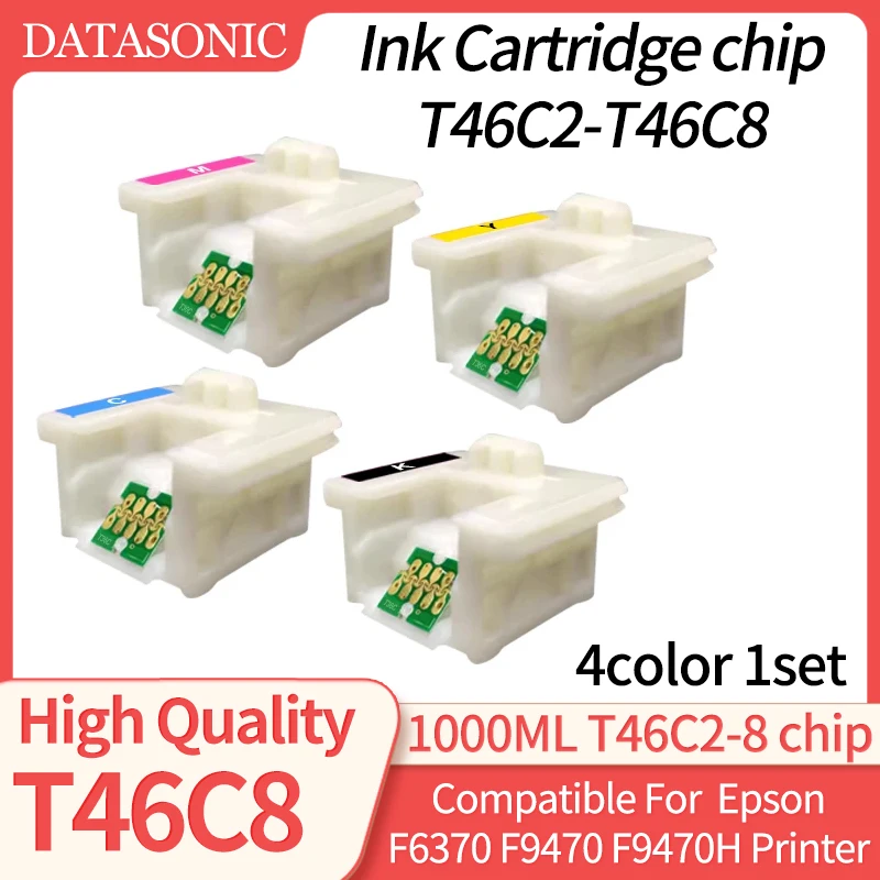 

4pcs 1set T46C2 T46C3 T46C4 T46C T46C8 Ink Cartridge chip For Epson F6370 F9470 F9470H Printer chip SC-F6370 SC-F9470 4Color