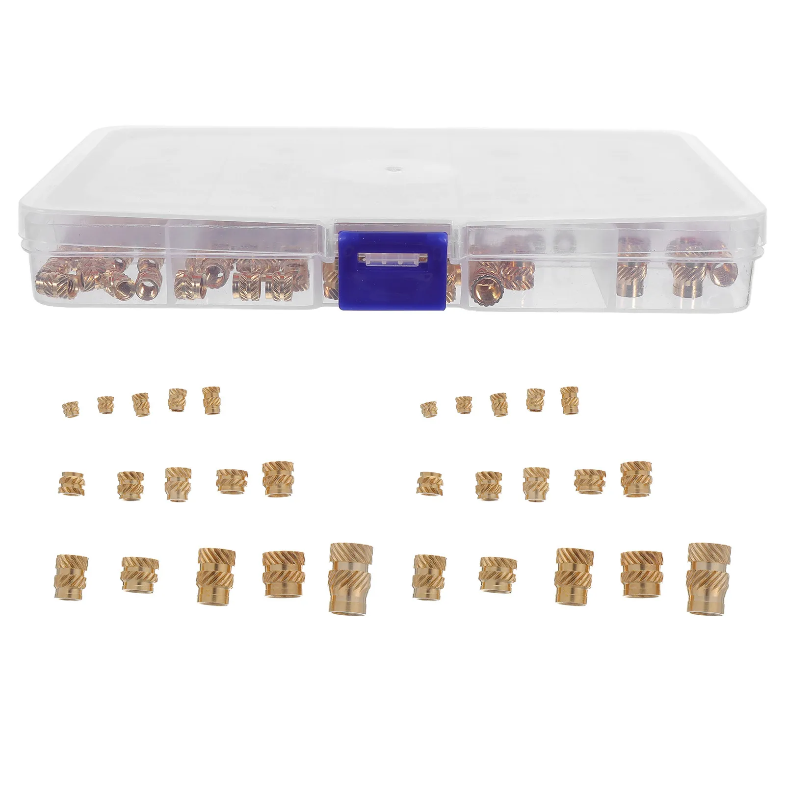 300Pcs Plastic Brass Heat Set Insert Nut High Temperature Resistance For Makers Knurled Threaded Assortment