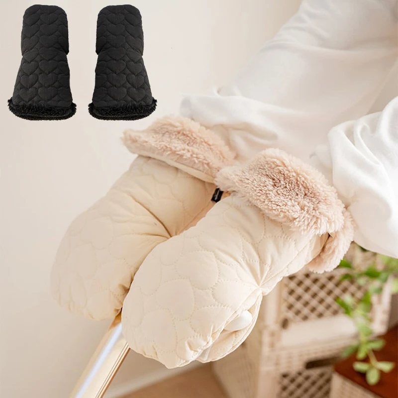 

Waterproof Gloves for Baby Stroller Accessories Thicken Warm Winter Baby Pram Mittens Infant Carriage Gloves for Mum