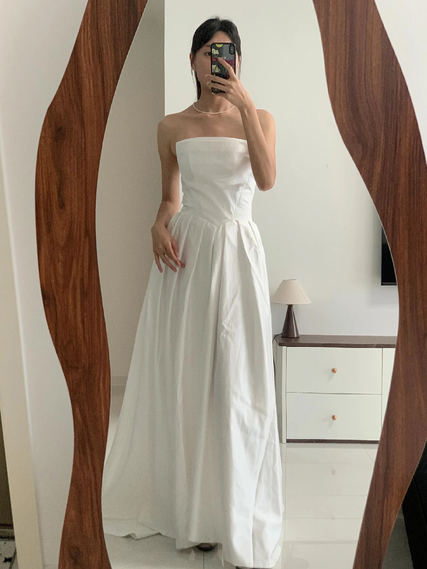 

Simple Ele Bridal Gown for ort Women in White Satin Strapl Wedding Dr Engagement Travel Photoaphy Outfit
