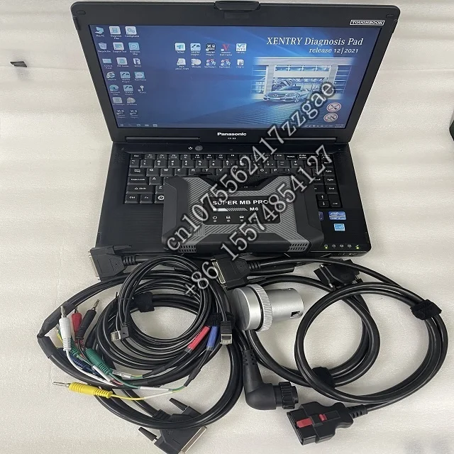 

Super MB Pro M6 Wireless Star Diagnosis Tool with Software V2021.12 Laptop CF-53 as C4C5C6