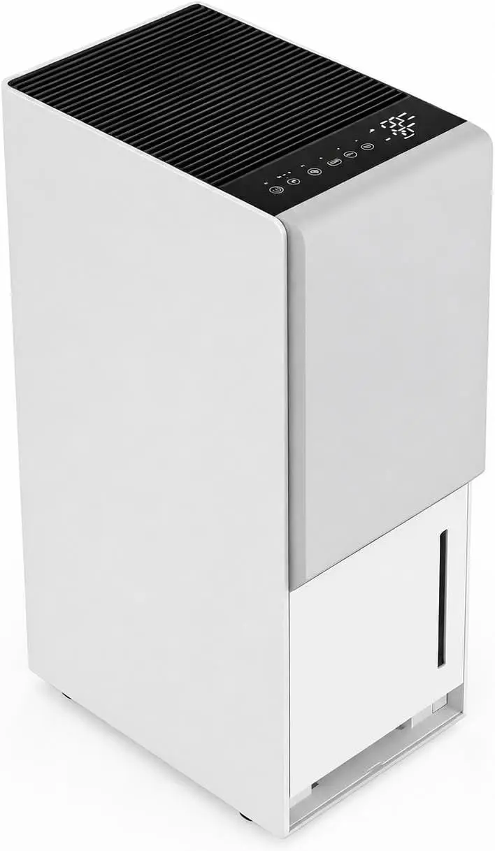 Garvee Portable Mini Dehumidifier 35L Water Tank for Living Room Bedroom Indoor Home Use Efficient Air Moisture Absorber for Basement, Inverter Technology, Continuous Drain, 35 dB Quiet Operation, Smart Modes, 24H Timer
