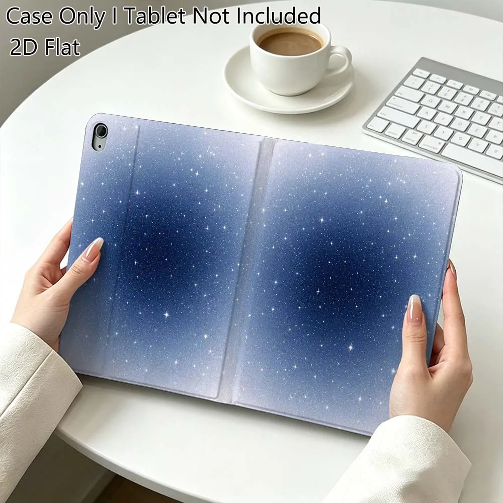 

Art Pentagram Sequin Flower For iPad Pro Air Mini 2 3 4 5 6 7 6th 7th 10th 11th 10.2 9.7 10.5 11 Foldable Tablet Case Gift