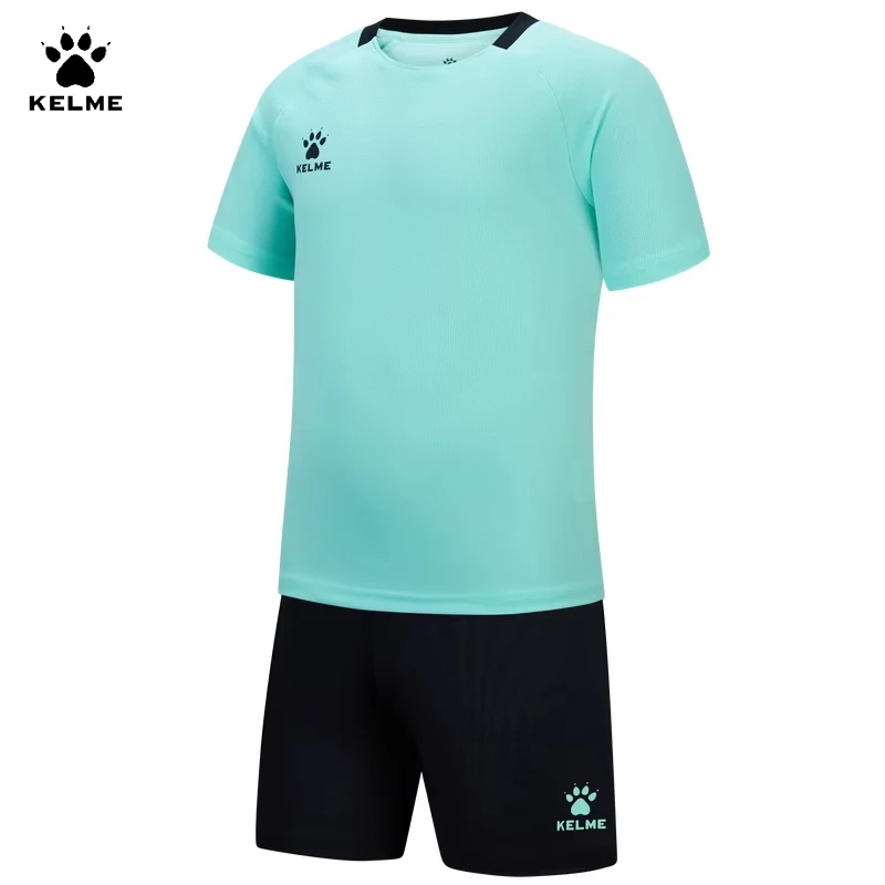 

Kelme Customized Children's Football Uniform Suit Competition Training Suit Outdoor Breathable Quick-drying Lightweight Jersey