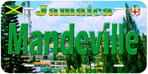 Mandeville Jamaica Novelty Car License Plate Aluminum