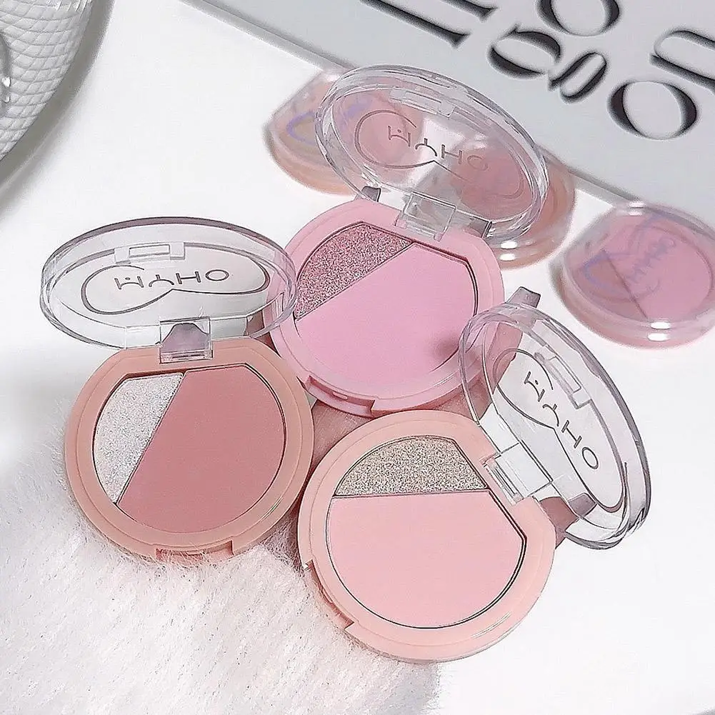 2 لون أحمر الخدود ماتي لامعة الطبيعية الخد اللون اشراق الوجه مقاوم للماء الوجه الكنتوري ماكياج أحمر الخدود مسحوق روج ماكياج #5