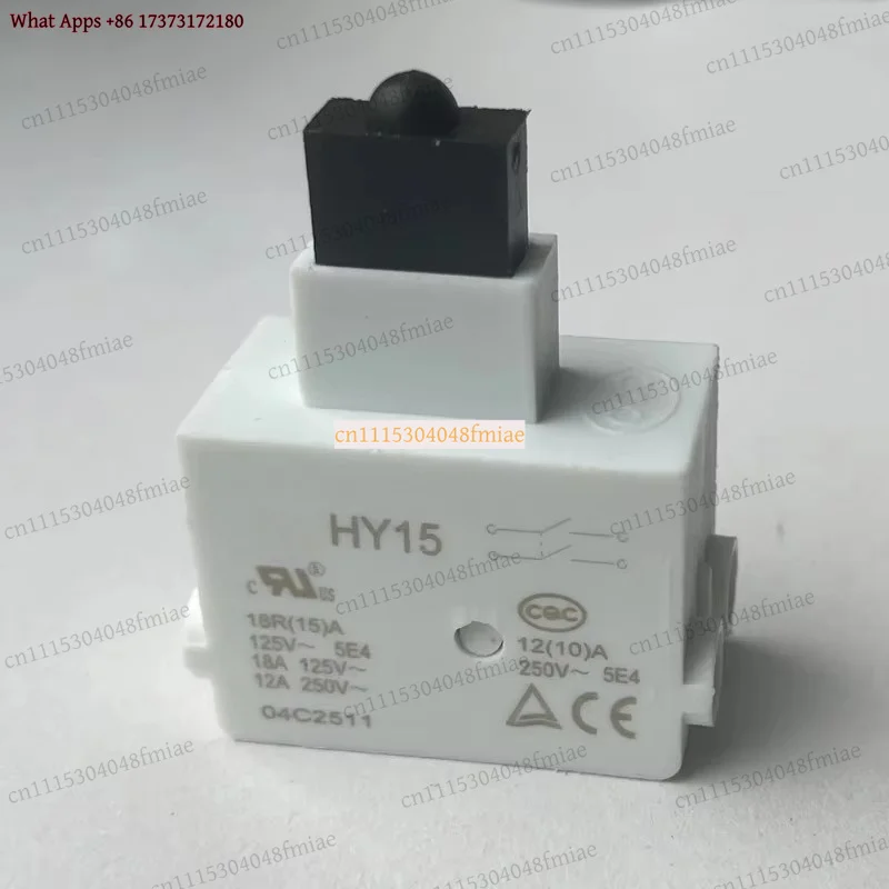 HY15 Push Button Switch for Miter Saw Lawn Mower 18A 125V 12A 250V Electrical Parts Replacement