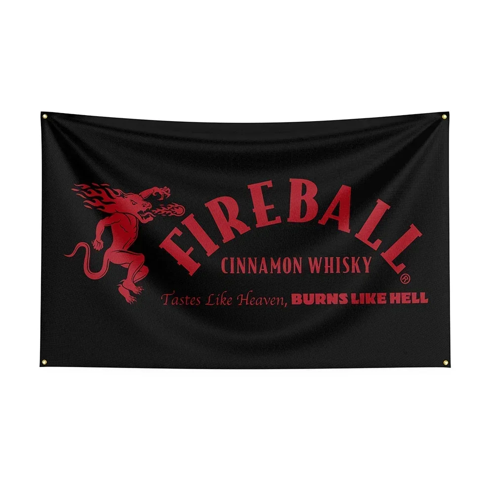 

90x50cm Fireballs Flag Polyester Printed Beer Banner For Decor -ft Flag Decor,flag Decoration Banner Flag BannerB