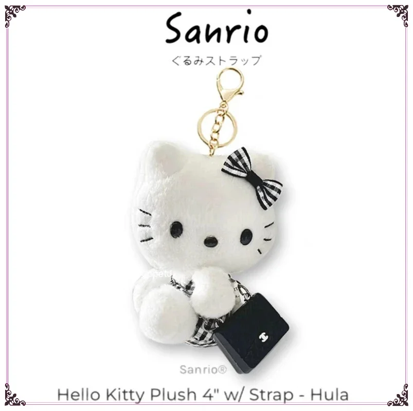 

New Sanrios Cartoon Cute Hello Kittys Princess Dark Elegant Bag Hanging Plush Doll Satchel Trinkets Holiday Girl Toys Gifts