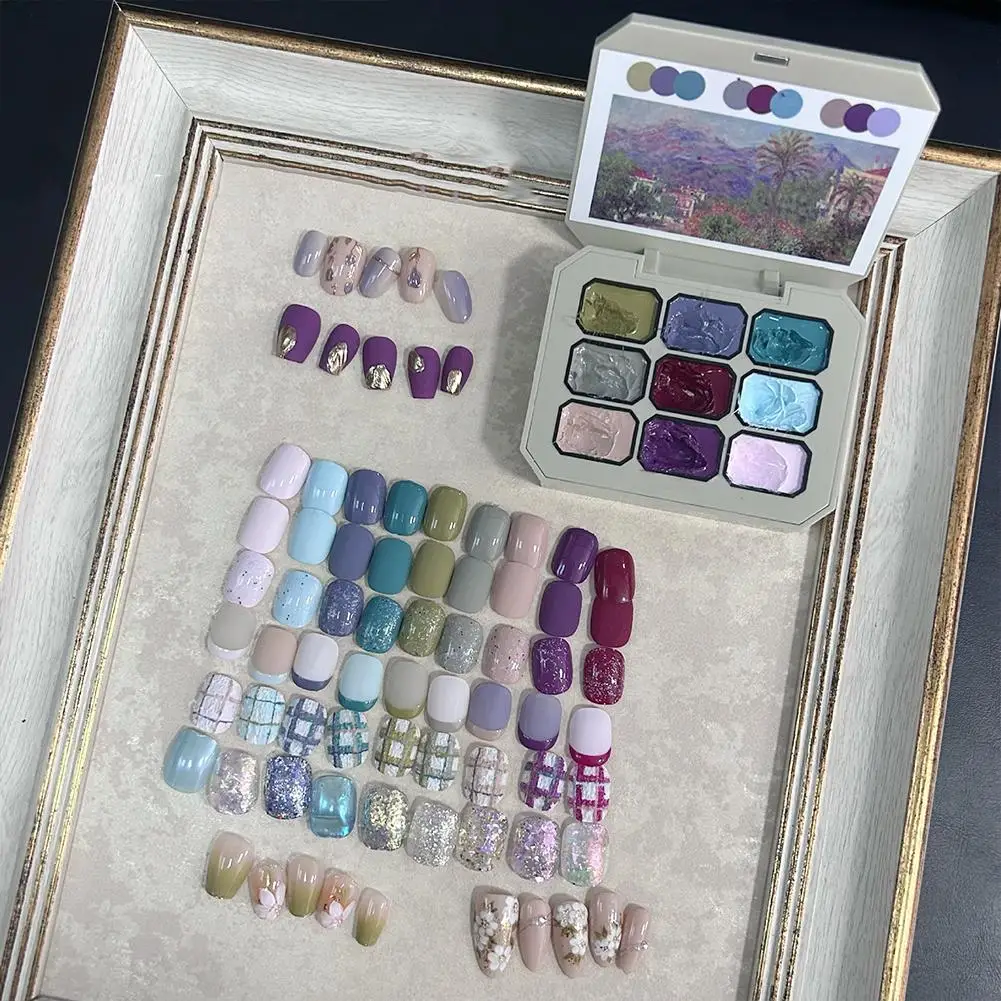 2025 9 colori gel per unghie solido in scatola smalto gel per unghie crema texture pittura gel UV LED vernici fai da te nail art design per manicure
