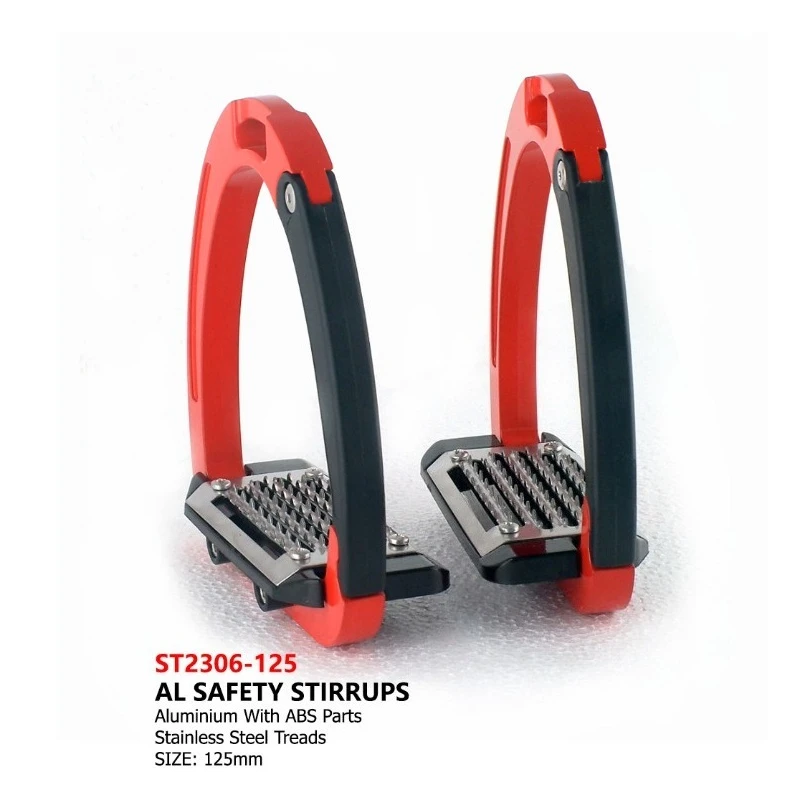 125mm Safety Stirrups Aluminum Alloy  Full Set Anti-Slip Equestrian Riding Stirrup for Horse Saddle