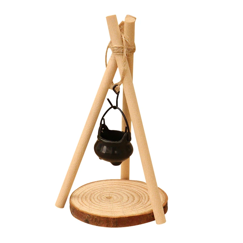 ديكور المناظر الطبيعية لحديقة بيت الدمى بنفسك 1:12، مجموعة مشهد إشعال المعسكر المصغرة الصغيرة #6