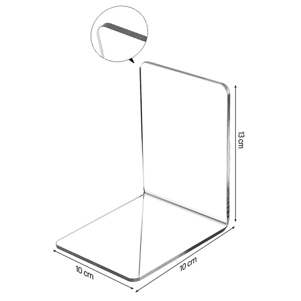 Minimalist Acrylic Book Holder Transparent Portable Bookend Multi Functional Mobile Phone Support Desktop Use