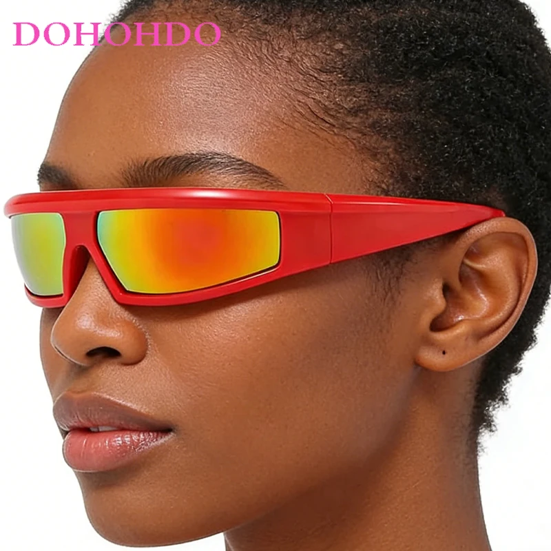 

Steam Punk Small Rectangle Personality Women Sunglasses Trendy Brand Design Men Sun Glasses Drive Sports Windproof Goggles UV400