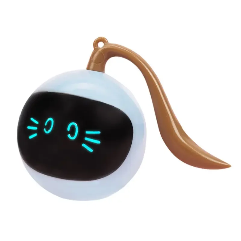 

custom Smart Cat Toy 360 Degree Self Rolling Interactive Toy Cats Teaser Ball USB Charging Hunting Exercise Toys For Kitten