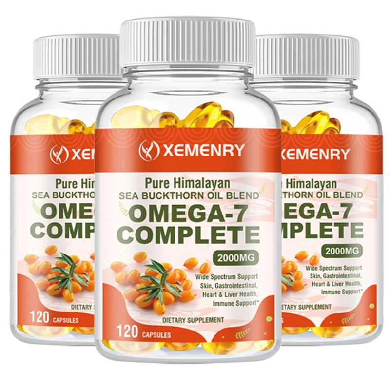 Complete Omega-7 Capsules - Helps Nourish Healthy Hair, Skin, and Nails, Provides Moisturizing Effects, and Enhances Absorption