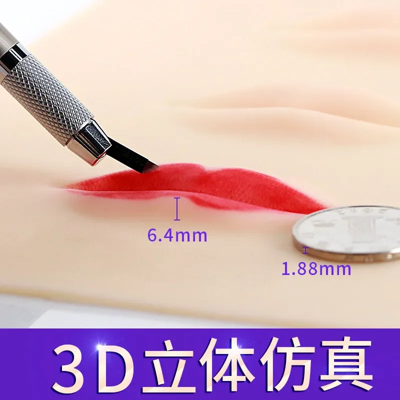 3D Latex Tattoo Practice Skin Microblading Brows Eyeliner Lip Blush Skins No Ink Required Permanent Makeup Training for Beginner