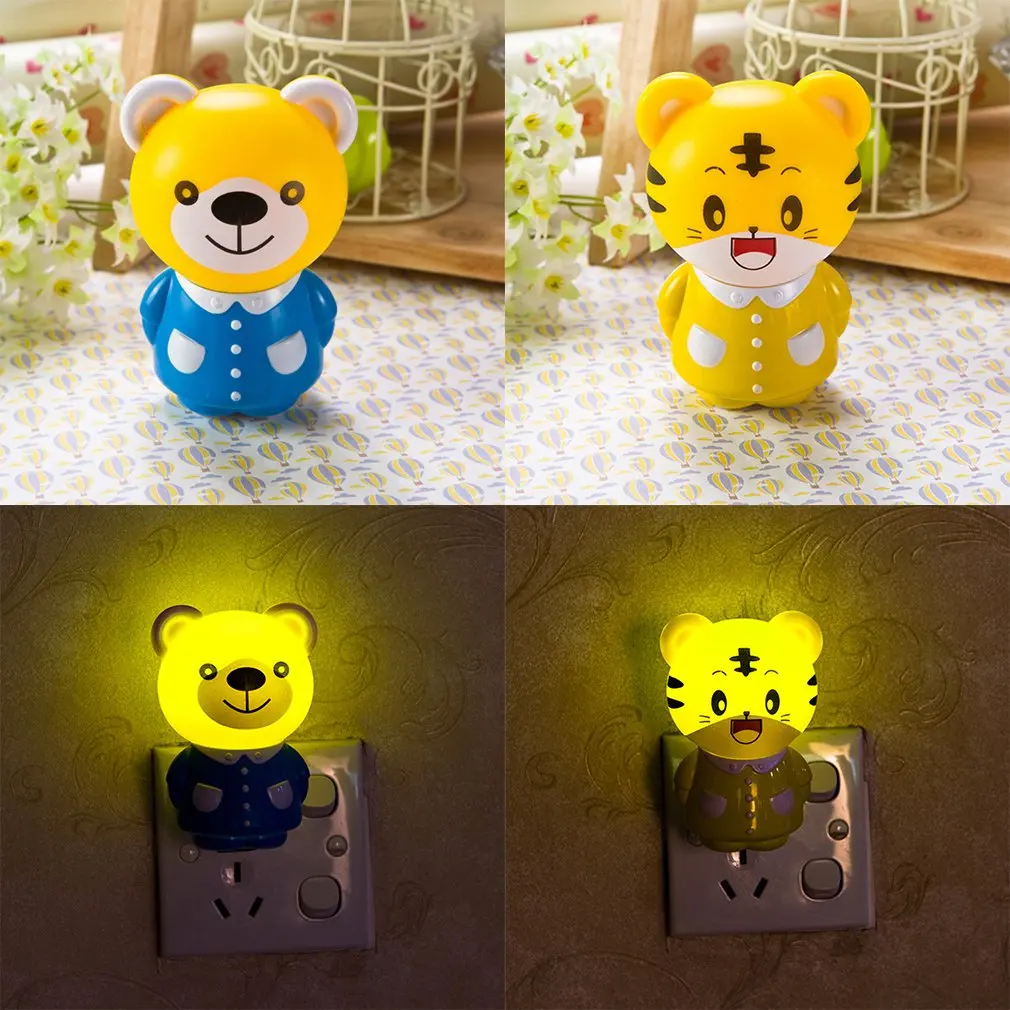 New Novelty Household Night Lights Lighting Lamp Creative Colorful Animal Design Cute Bear Tiger Emotional lamps Baby bed light