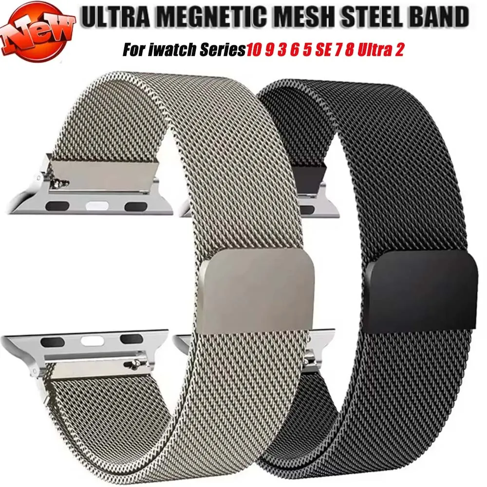 Milanaise-Band für Apple Watch-Armbänder 45 mm 44 mm 46 mm 40 mm 49 mm 41 mm 42 mm 38 Armband iWatch Serie 10 9 8 7 6 5 SE Ultra 2 Armband