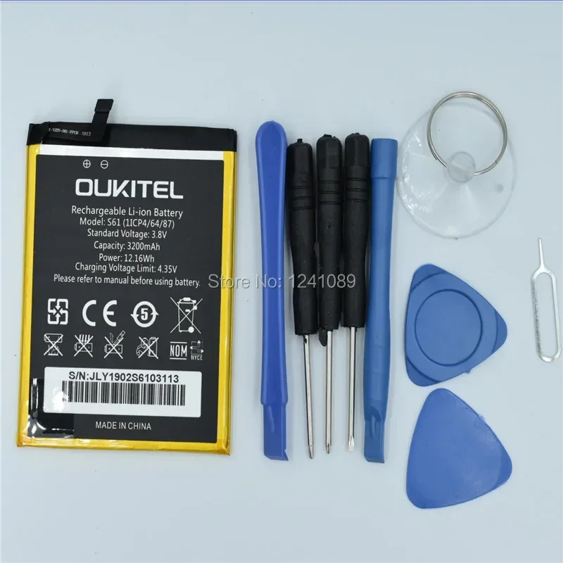 New production date for OUKITEL S61 battery 3200mAh 5.5inch MTK6750T Gift dismantling tools for OUKITEL U25 pro battery