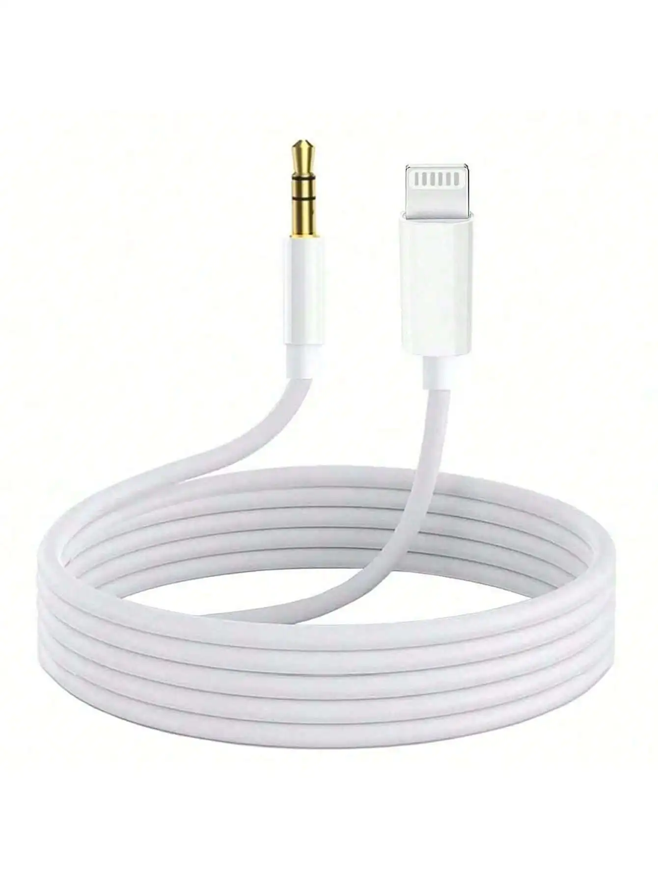 1Pc Aux Audio Cable Apple Mfi Certified Lightning to 3.5mm Headphone Jack Adapter Compatible with iPhone 14/13/12/11/Se/Xs/Xr/X/