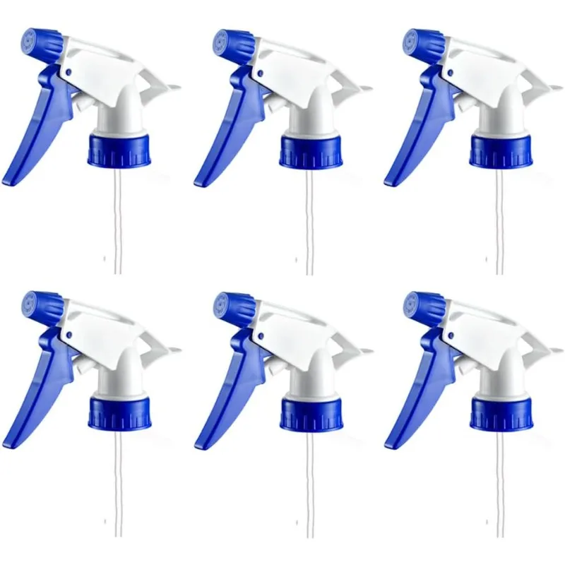 6Pcs Industrial Chemical Resistant Trigger Sprayer - Garden Home Cleaning Watering Spray Heads for Spray Bottle Replacement