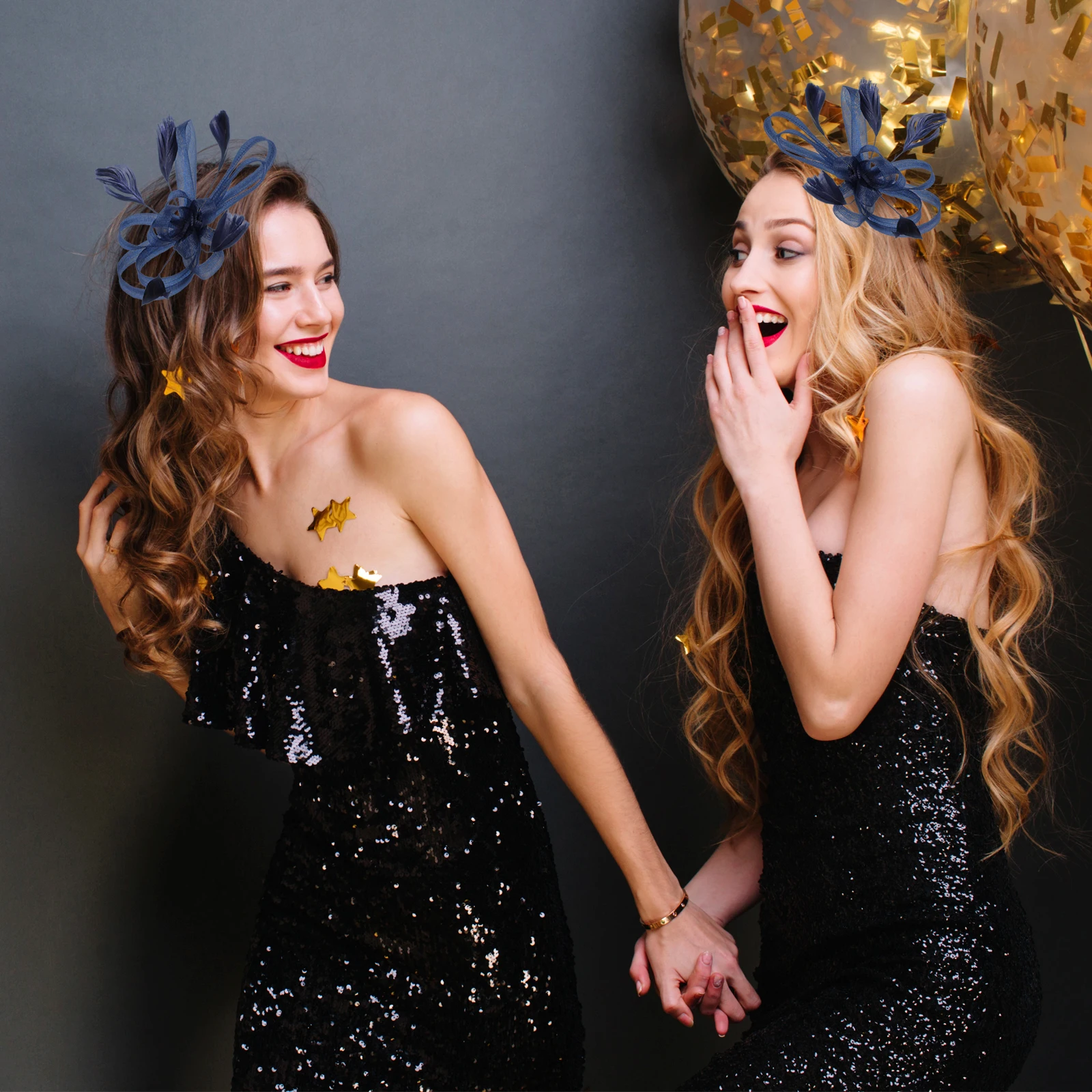 

Hair Clip Wedding Bridal Fascinator Blue Elegant For Hairstyle Party Banquet Formal Hair Pins Headwear Accessories