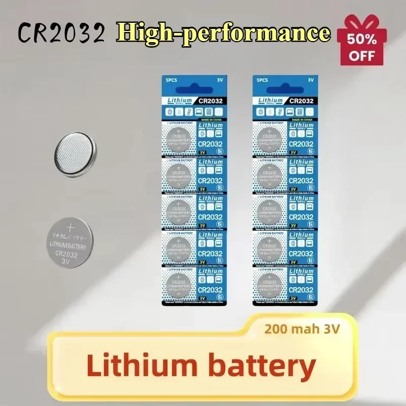 CR2032 3V 200MAhแบตเตอรี่ลิเธียมCr 2032 DL2032 ECR2032 ปุ่มเซลล์แบบเหรียญสําหรับนาฬิกาของเล่นเครื่องคิดเลขกุญแจรถรีโมทคอนโทรล