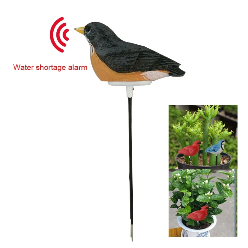 Chirping Bird Bonsai Soil Moisture Meter Plant Watering Alarm Water Tester Hygrometer Gardening Tool Planter KXRE