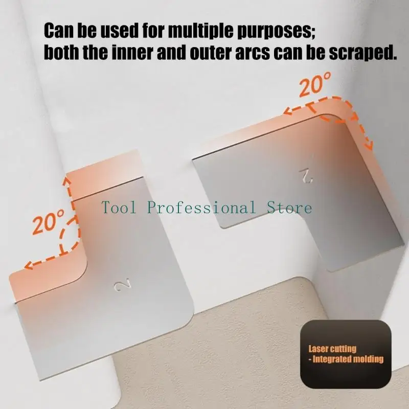 57QF Curved Concrete Trowel Scraper Tool Construction Spatulas for Smooth Wall Surfaces Preparation Paint Stripping