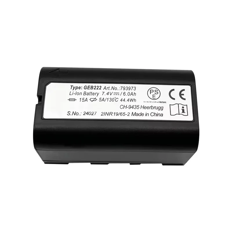 Batería de iones de litio GEB222 de 6000mAh para sistema GPS de estación Total Leica ATX1200 1230 instrumentos Piper 100 200 láser de inspección recargable