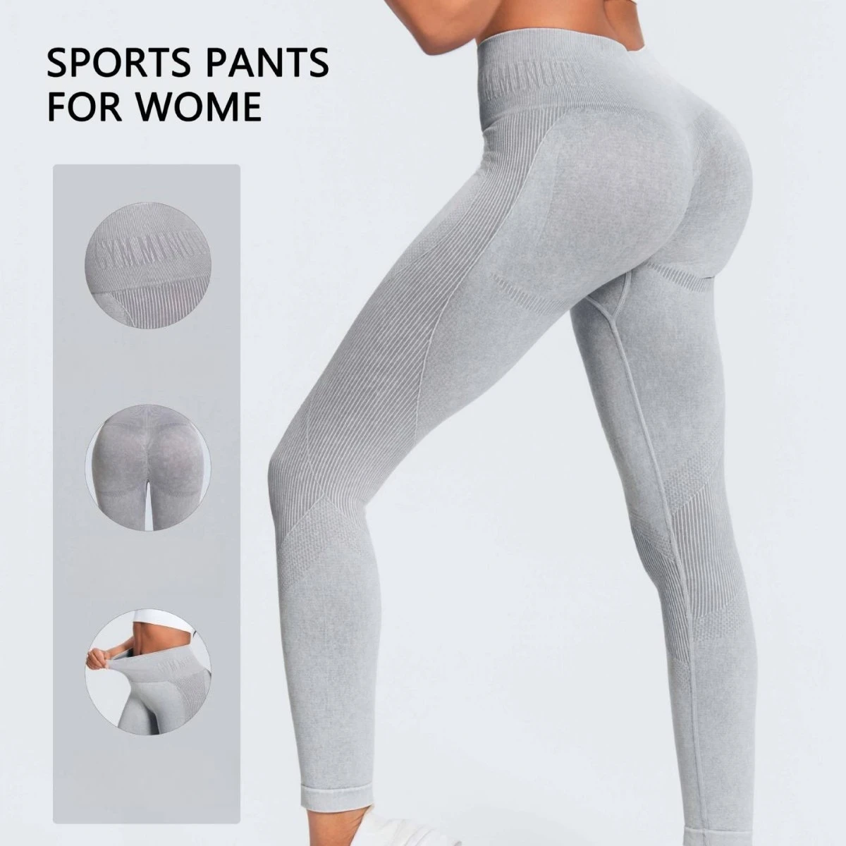 

Women Yoga Leggings Hips Lifting Gym Leggings Seamless Sport Pants High Waist Fitness Leggings Bubble Butt Workout Running Pants