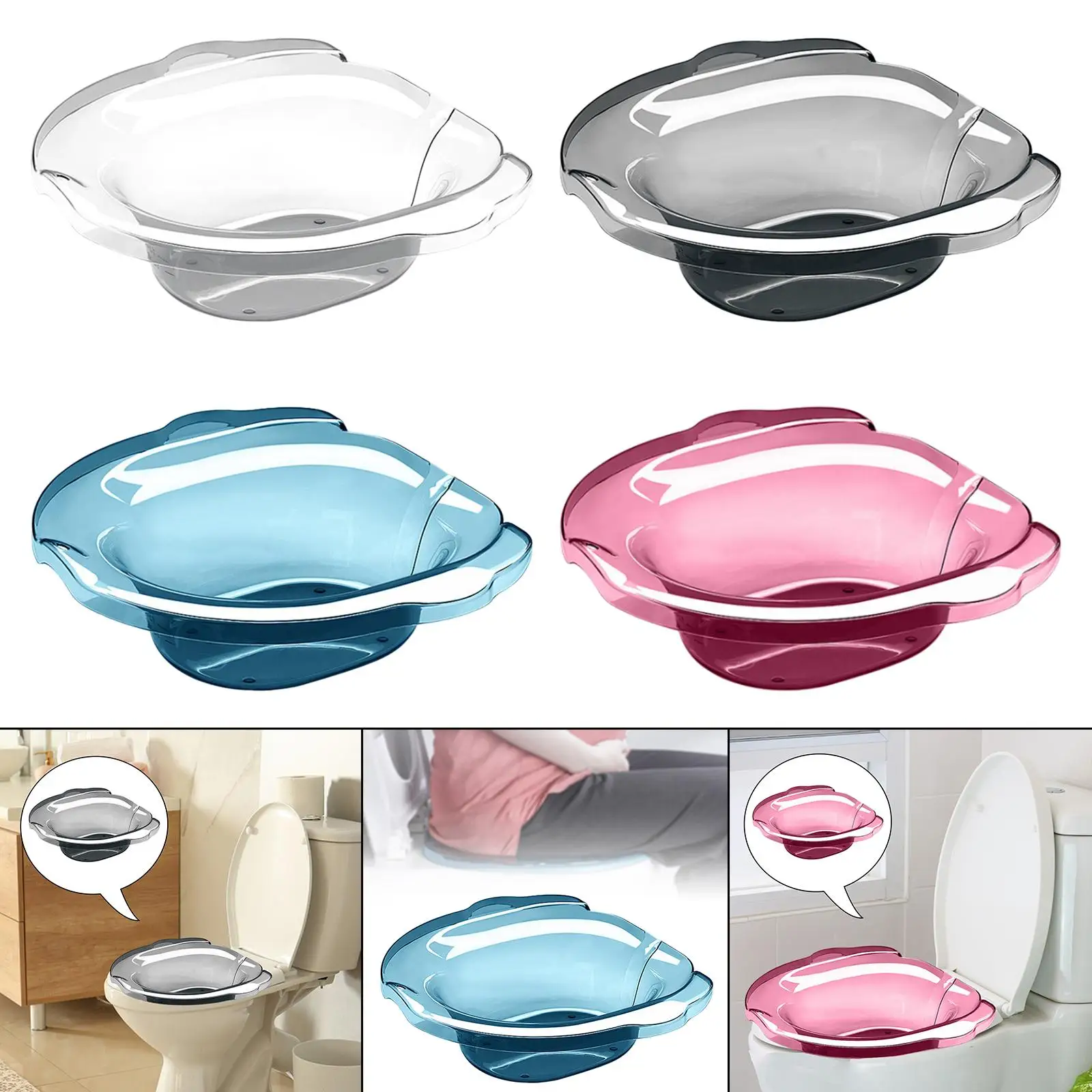 

Sitz Bath for Toilet Seat Toilet Tub Bidet for Washing Most Toilets Adults Women Sitz Bath Toilet Bidet Tub Steaming Basin