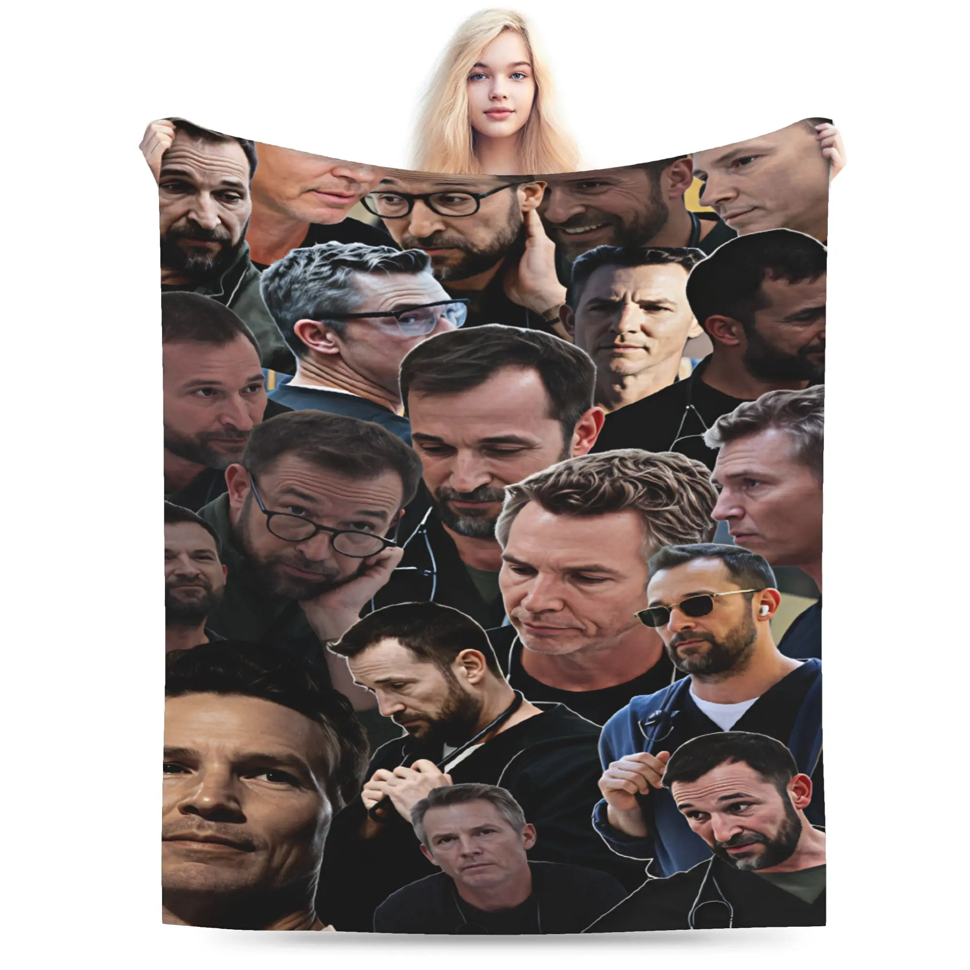 The Pitt Dr. Jack Abbott Flannel Blankets Adults  Warm Throw Blanket Spring Home Decor Bedspread Sofa Bed Cover