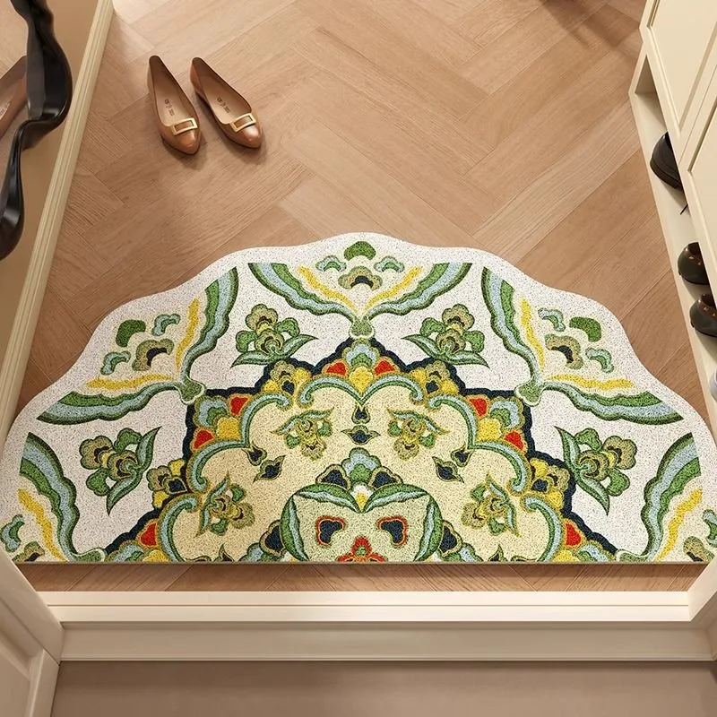 2026 Chinese Dunhuang Style Floor Mat Semi-circular Entrance Door Mat Wear-resistant Dirt Resistant Can Be Trimmed Foot MatZI957