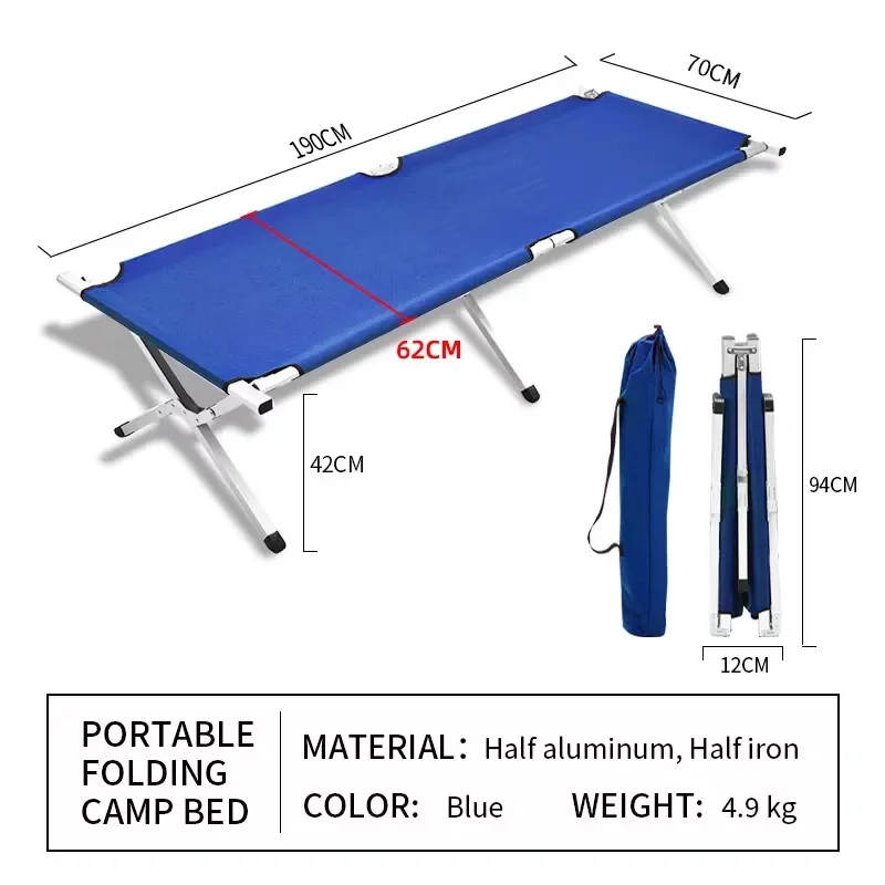 for Modern Metal Farmhouse Cots Wholesale Easy Carry Customized Adjustable Foldable Disaster Relief Emergency Camping Outdoor