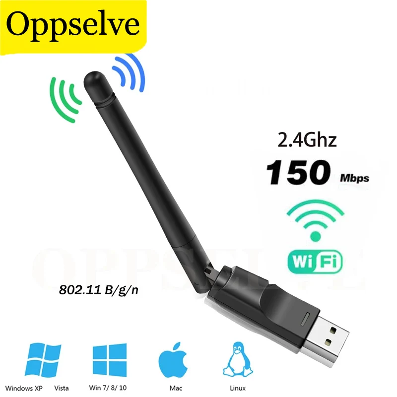 High Speed 150Mbps Wi-fi Antenna Wireless PC Network Card USB Wifi Adapter Ethernet Wifi Dongle MT7601 Driver For Desktop laptop