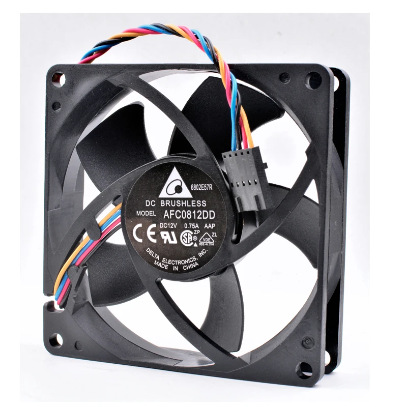 AFC0812DD 8cm 8020 80x80x20mm 80mm fan DC12V 0.75A 4 lines server chassis cooling fan