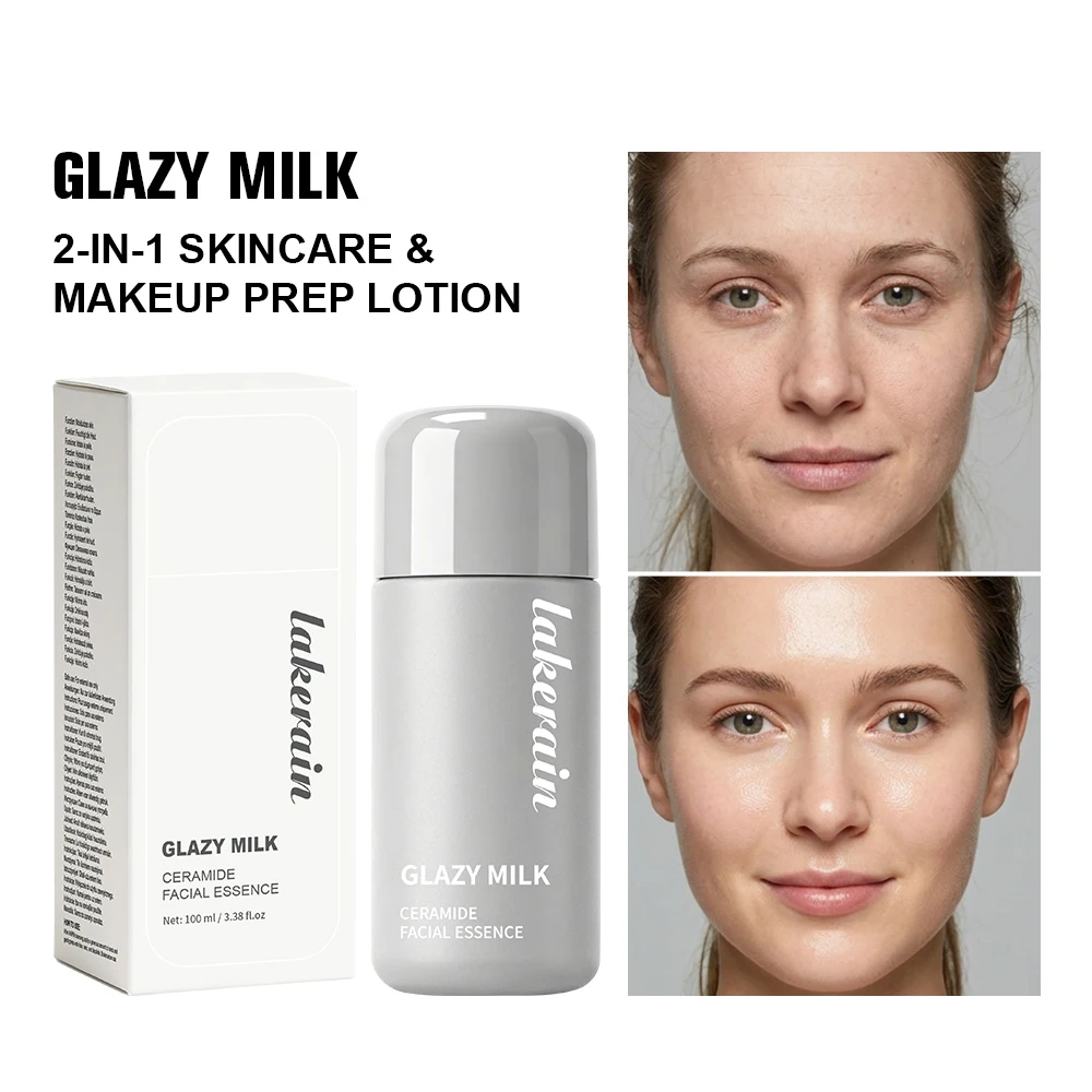 Lakerain Ceramide Facial Essence 100ml 2 in 1 Skincare Makeup Primer Long Lasting Hydrating Redness Relief Smooth Skin
