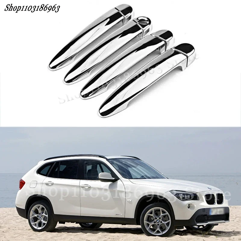 Gloss Black Door Handle Cover Sticker Trim For BMW X1 E84  2012-2015 car Sticker  Exterior Parts Accessories