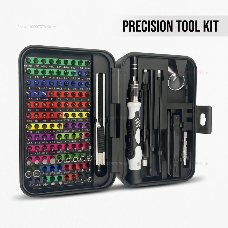 132in1 Mobile Phone Repair Kit with Precision Screwdrivers Electronics and Computer Tool Set for Smartphones Laptop and Hardware