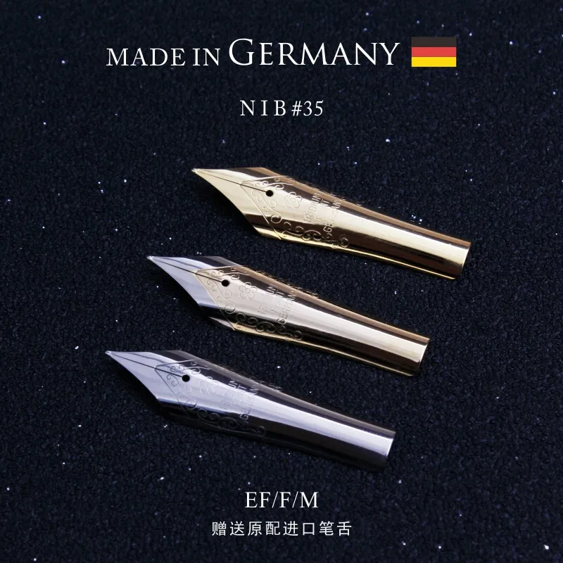 German imported Bock JOWO pen tip with 35 large iridium gold and silver tips, compatible with JINHAO/HONGDIAN/HERO Pen No.6 Nib
