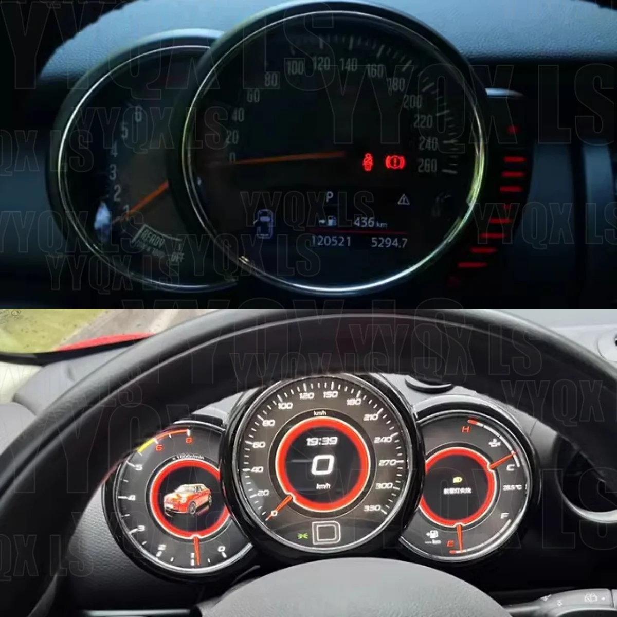 LCD Dashboard Cluster Instrument For BMW Mini R56 R60 R51 R54 F55 F56 F60 2006 - 2023 Linux Digital Virtual Cockpit Speedometer