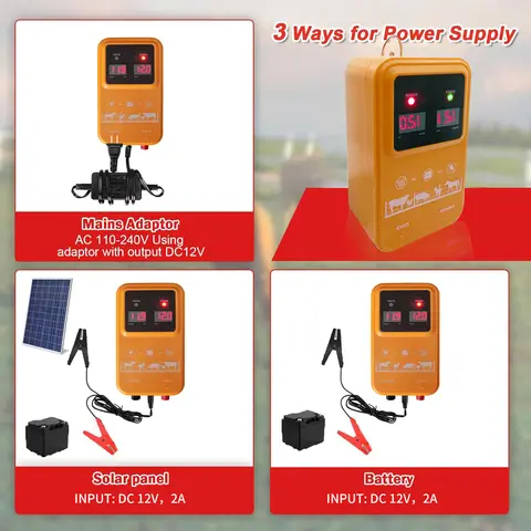 10KM उच्च वोल्टेज इलेक्ट्रिक बाड़ एनर्जाइज़र नियंत्रक खेत जानवरों इलेक्ट्रिक बाड़ एनर्जाइज़र शेफर्ड पशुधन पोल्ट्री उपकरण नए 8 best sales इलेक्ट्रिक शेफर्ड - №6